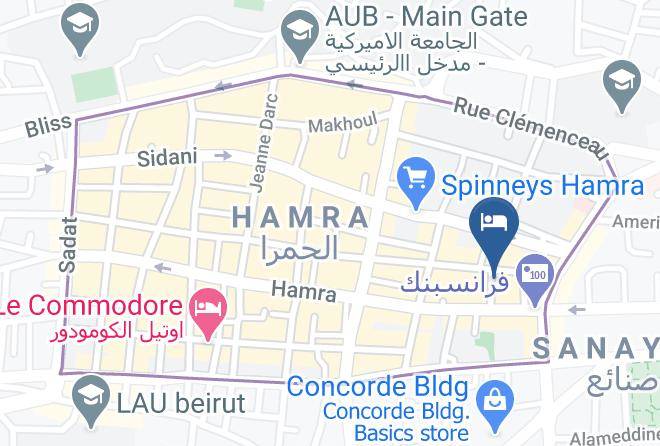 Beyrouth - Hotel Cavalier Maps