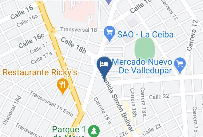 Valledupar - Hotel Ceibote Maps