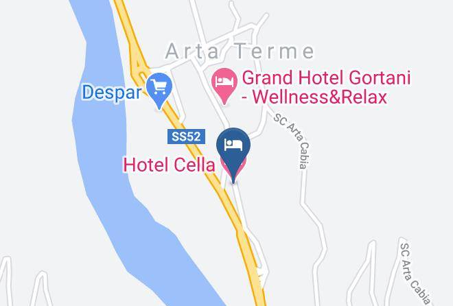 Udine - Hotel Cella Maps