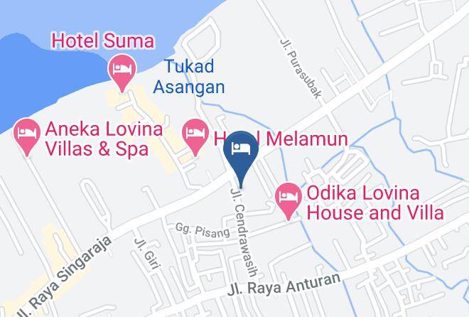 Buleleng Regency - Hotel Celuk Buluh Maps
