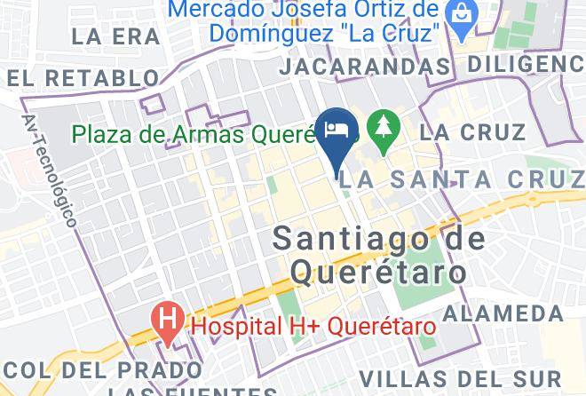 Santiago De Queretaro - Hotel Centenario Centro Maps