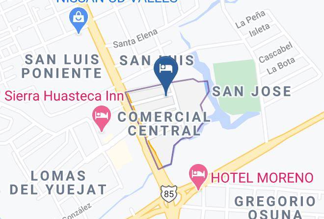 Ciudad Valles - Hotel Central Maps