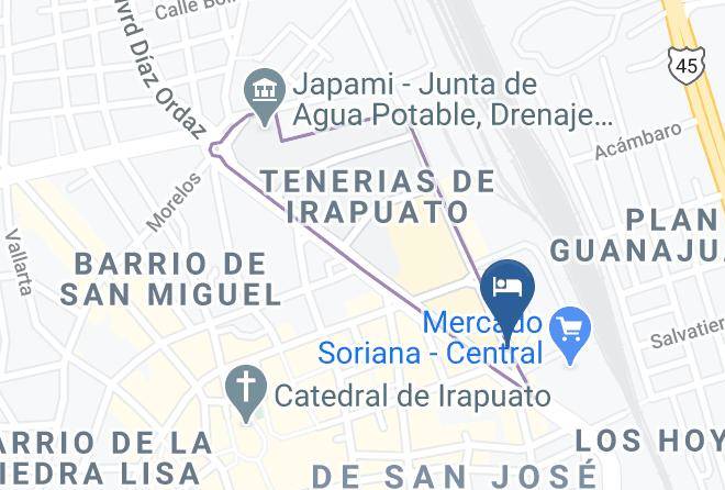 Irapuato - Hotel Central Irapuato Maps