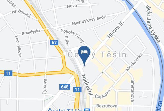 Karvina - Hotel Central Maps
