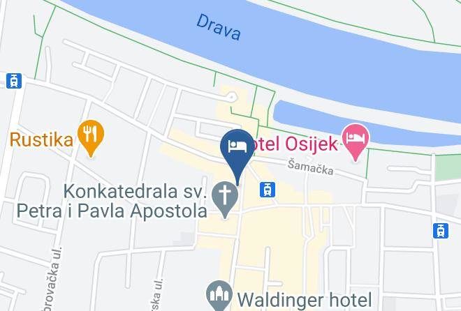Osijek - Hotel Central Maps