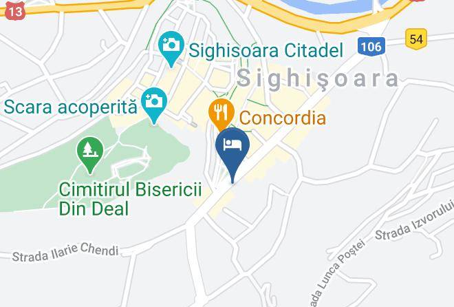 Hotel Central Park Map - Mures - Sighisoara