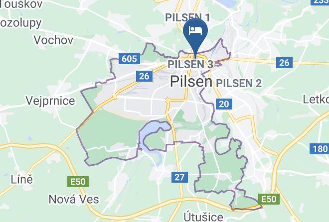 Pilsen - Hotel Central Maps