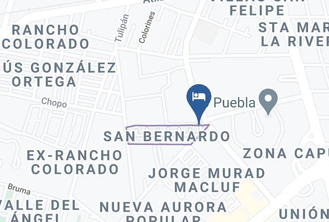 Puebla San Bernardo - Hotel Central Maps