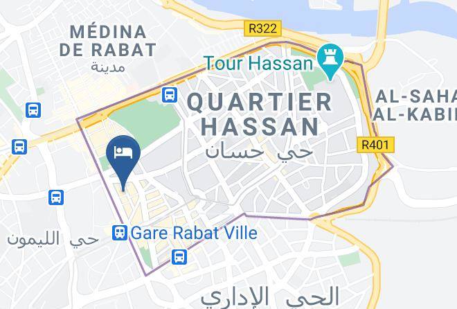 Rabat - Hotel Central Maps