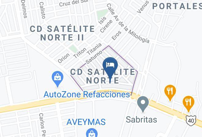 Saltillo - Hotel Central Maps