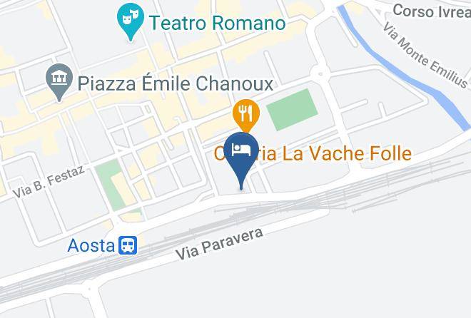 Aosta - Hotel Centrale Ristorante Pizzeria Maps