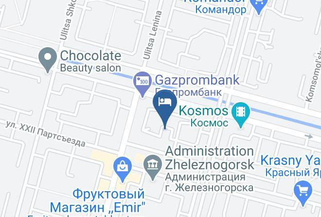 Zheleznogorsk - Hotel Centralnaya Maps