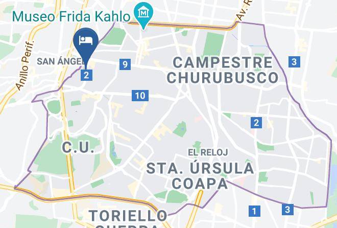 Coyoacan - Hotel Centro Diana Maps