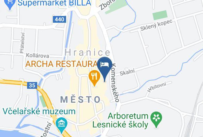 Prerov - Hotel Centrum Hranice Maps
