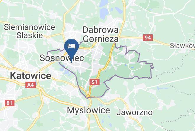 Sosnowiec - Hotel Centrum Sosnowiec Maps