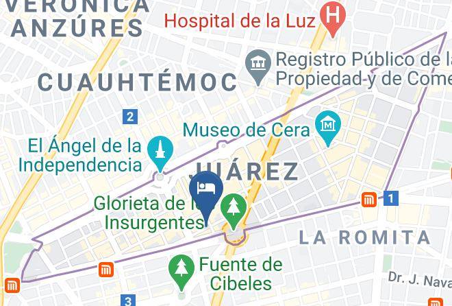 Cuauhtemoc - Hotel Century Zona Rosa Maps