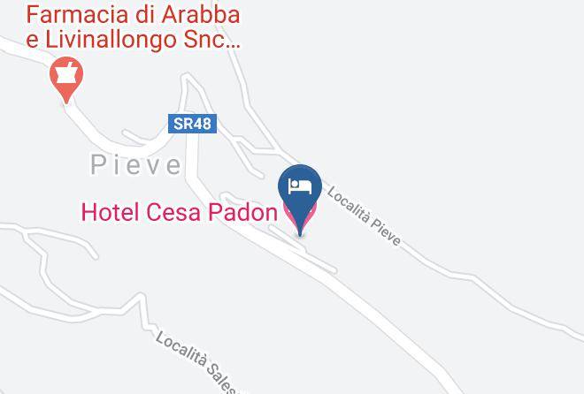Belluno - Hotel Cesa Padon Maps