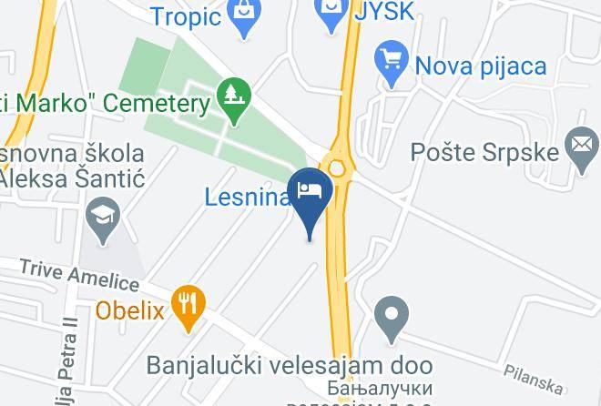 Banja Luka - Hotel Cezar Maps