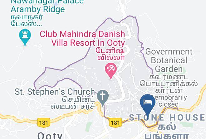 Hotel Charring Cross Ooty Map