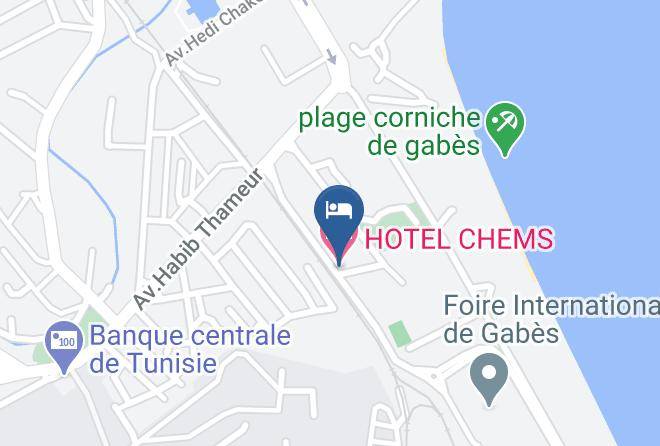 Tunisia - Hotel Chems Maps