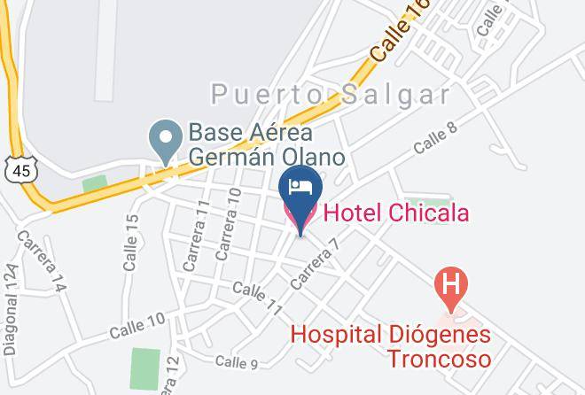 Puerto Salgar - Hotel Chicala Maps