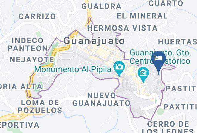 Guanajuato City Centre - Hotel Chocolate Suites Maps