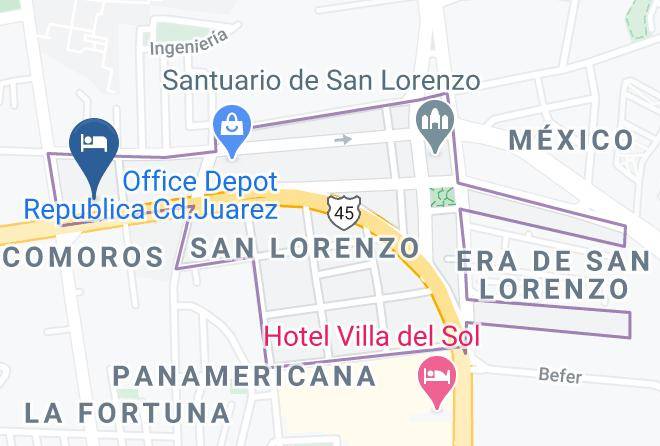Juarez - Hotel Chulavista Maps