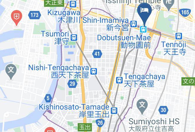 Osaka City Nishinari Ward - Hotel Chuo Crown Maps