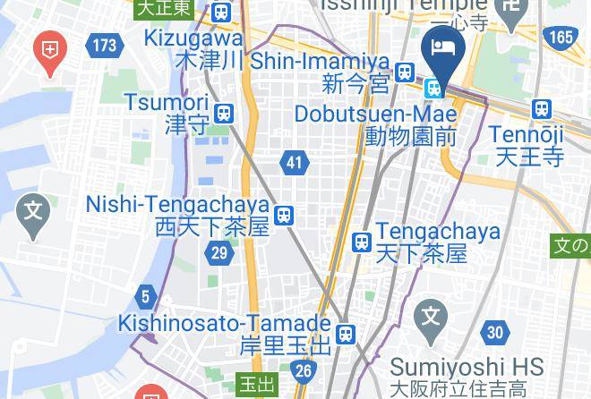 Osaka City Nishinari Ward - Hotel Chuo Oasis Osaka Maps