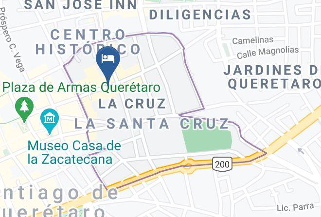 Santiago De Queretaro - Hotel Cinco De Mayo Maps