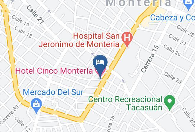 Monteria - Hotel Cinco Monteria Maps
