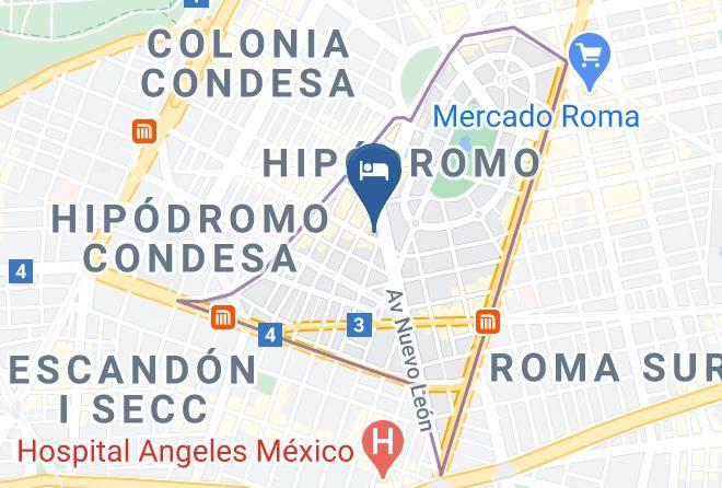 Cuauhtemoc - Hotel Circulo Condesa Maps