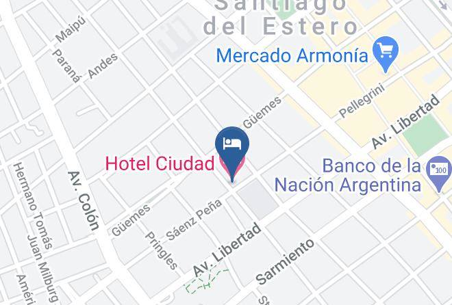 Santiago Del Estero - Hotel Ciudad Maps