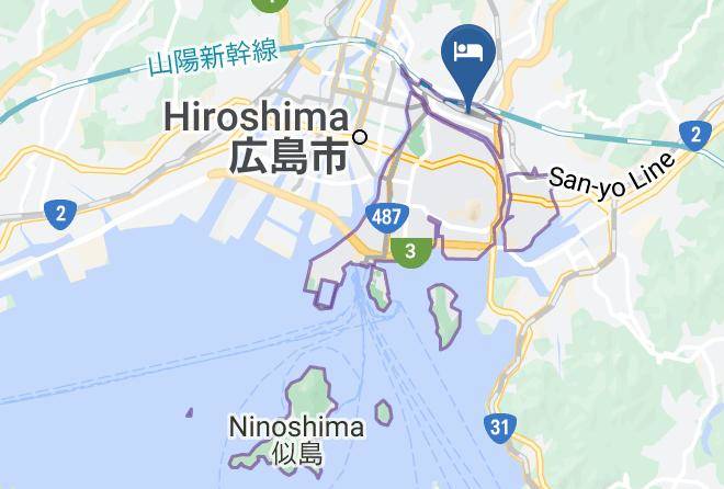 Hiroshima City Minami Ward - Hotel Cla Ss Hiroshima Ozu Maps