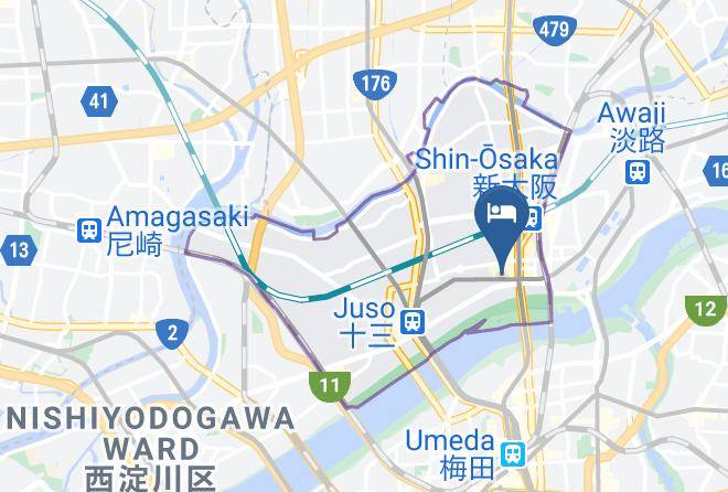 Osaka City Yodogawa Ward - Hotel Claiton Shin Osaka Maps
