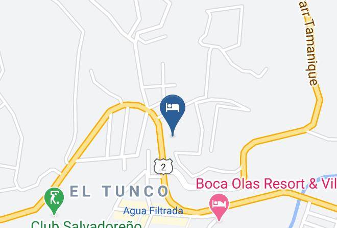 Tamanique - Hotel Claro De Luna Maps