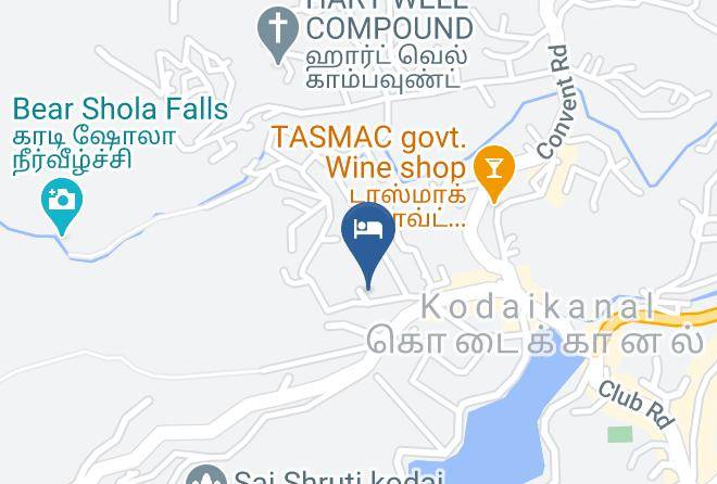Kodaikanal - Hotel Cliffton Kodaikanal Maps