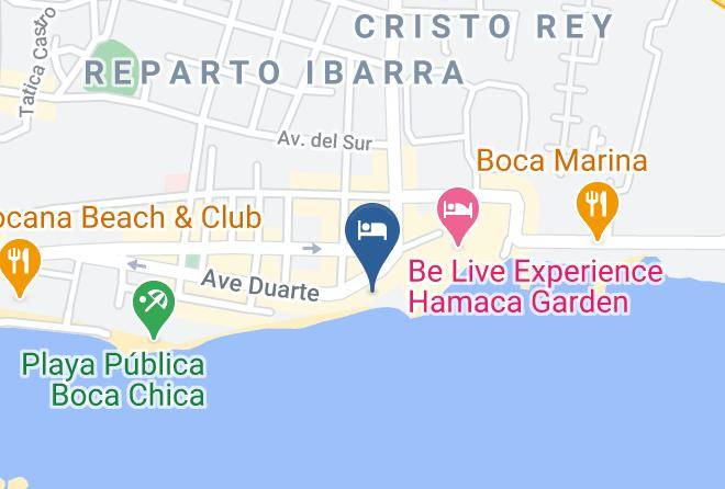 Boca Chica - Hotel Club Rolling Stone Maps