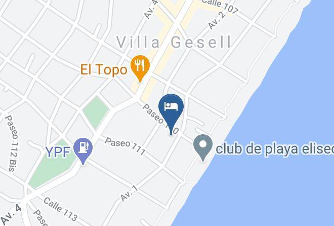 Villa Gesell - Hotel Coccos Maps
