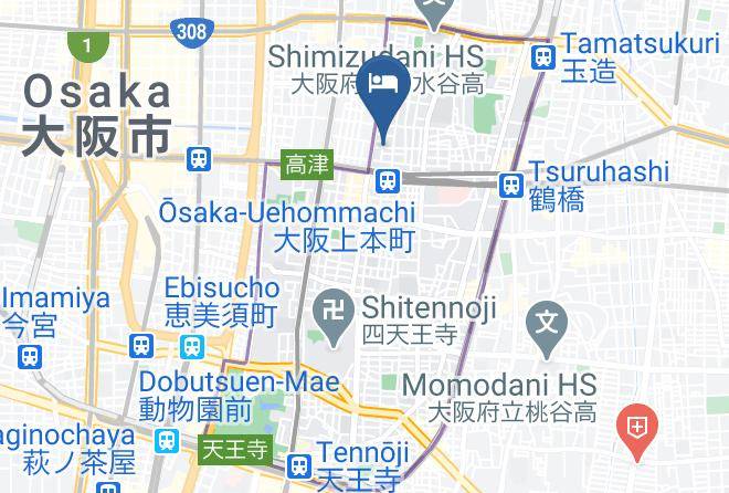 Osaka City Tennoji Ward - Hotel Cocode Plus Maps