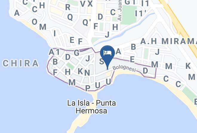 Hotel Coconut Punta Hermosa Map