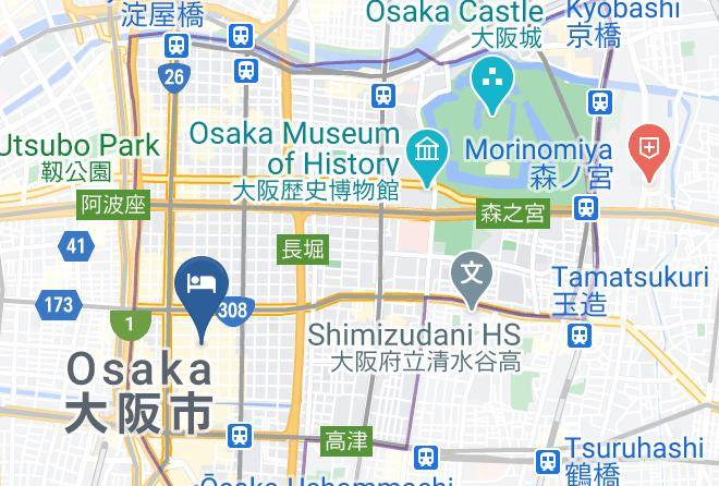 Osaka City Chuo Ward - Hotel Code Shinsaibashi Maps