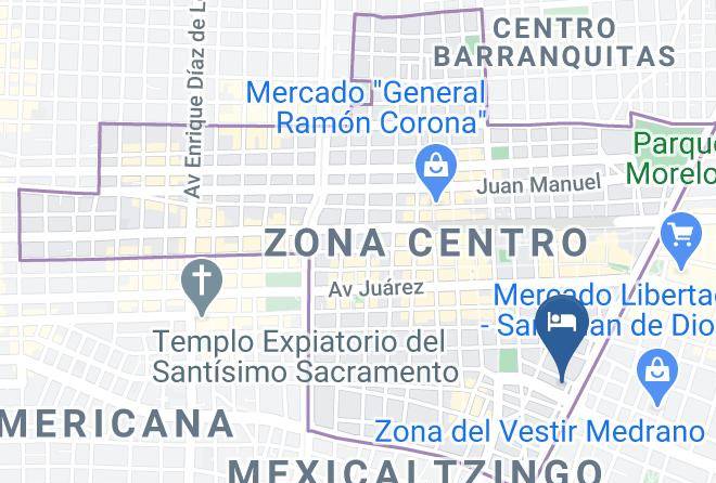 Guadalajara - Hotel Colon Express Maps