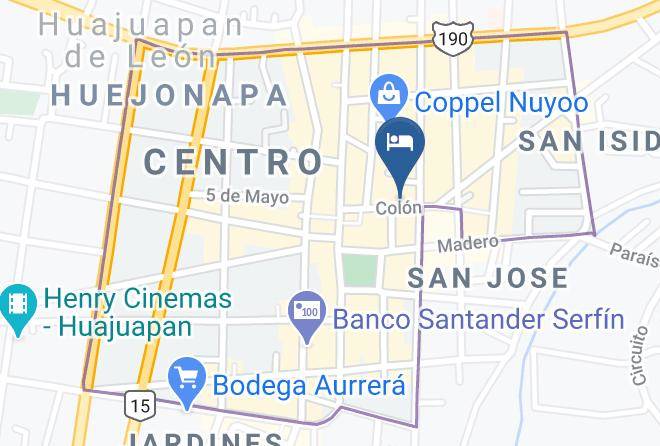 Heroica Ciudad De Huajuapan De Leon - Hotel Colon Maps