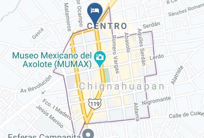 Chignahuapan - Hotel Colonial Chignahuapan Maps