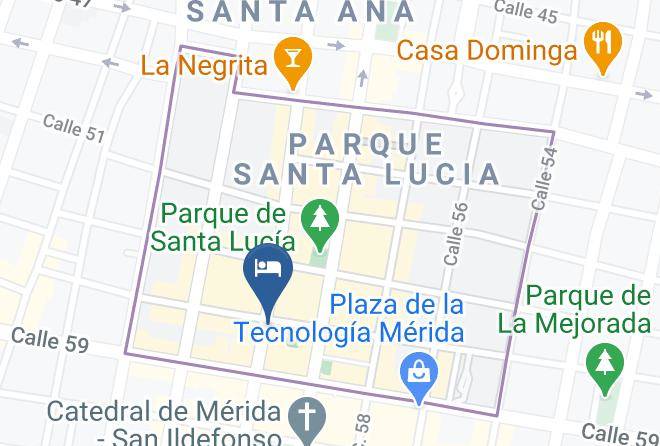 Merida - Hotel Colonial De Merida Maps