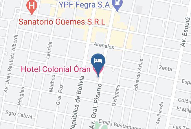 San Ramon De La Nueva Oran - Hotel Colonial Oran Maps