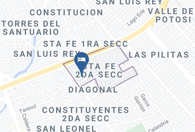 San Luis Potosi Santa Fe Segunda Seccion - Hotel Colonial Maps