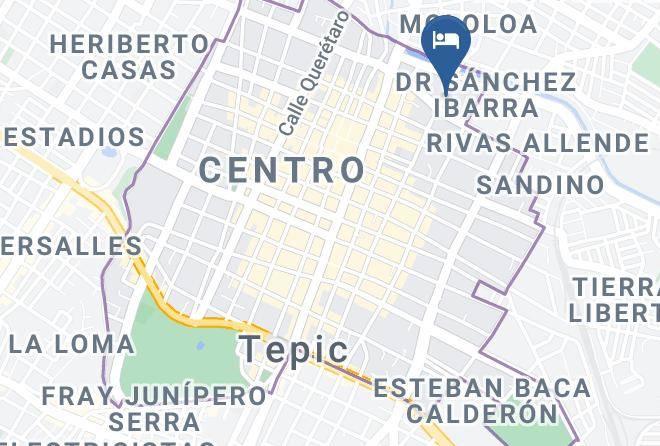 Tepic - Hotel Colonial Santa Rita Maps