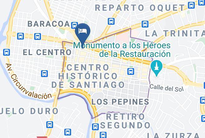Santiago De Los Caballeros - Hotel Colonial Maps